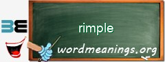 WordMeaning blackboard for rimple